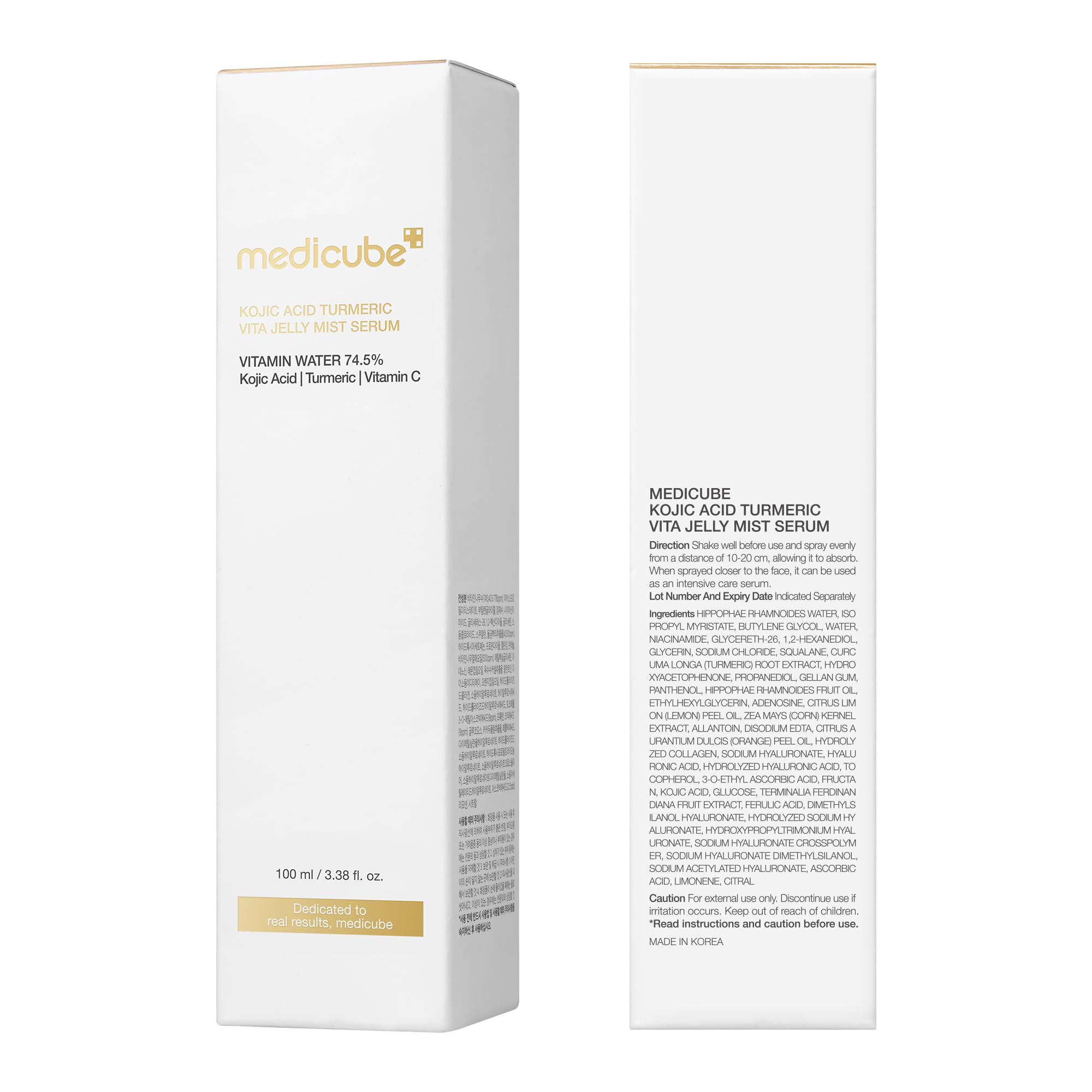 medicube Jelly Mist Serum after-spray glow with dewy finish.
