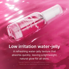Applying Medicube PDRN Pink Jelly Serum to the face for a soft glow