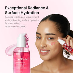 Close-up of the glowing finish from Medicube PDRN Pink Jelly Serum