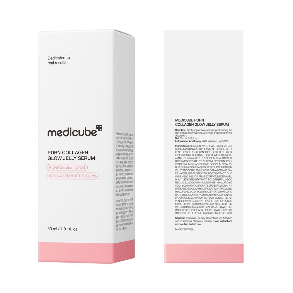 Packaging close-up of Medicube PDRN Pink Collagen Glow Jelly Serum