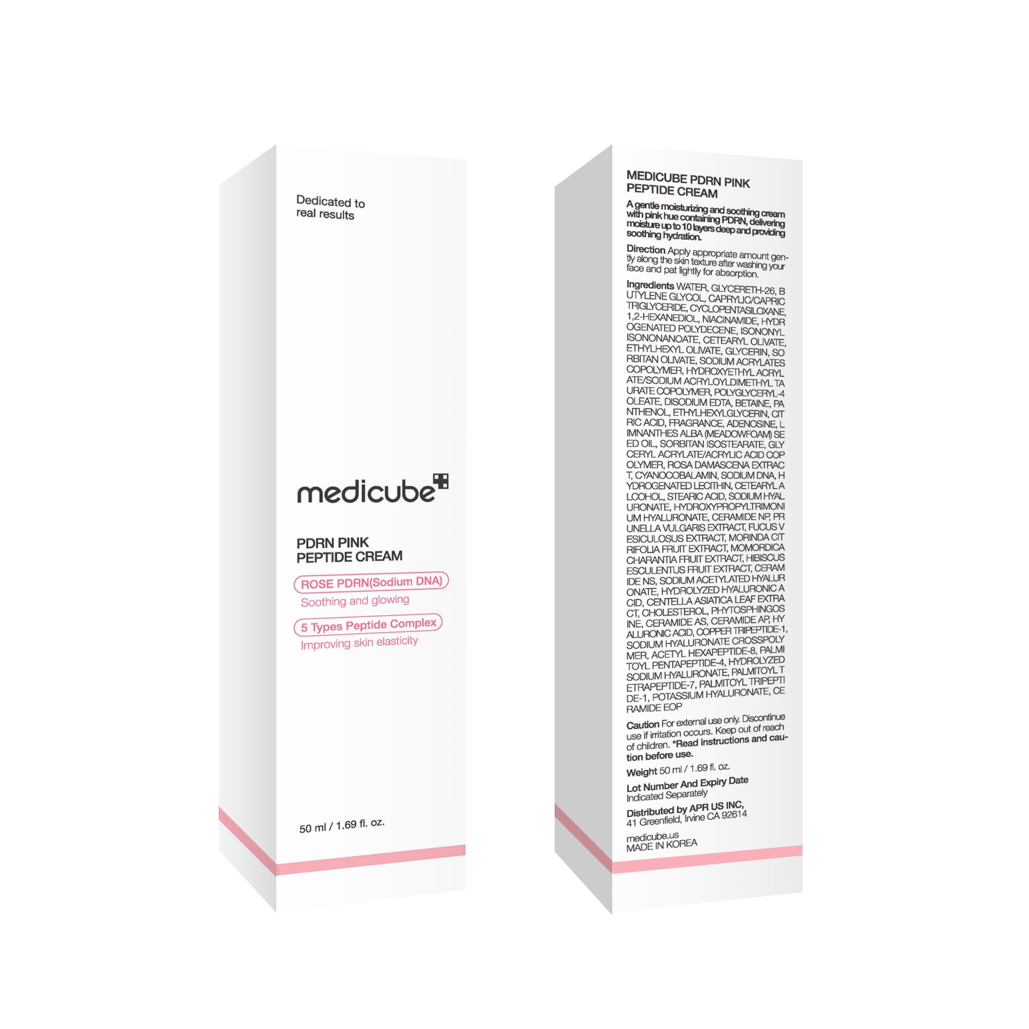 Medicube PDRN Pink Hyaluronic Cream applied to clean face for hydration