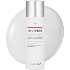 Medicube Red Toner 2.0 bottle front for gentle acne-prone care.
