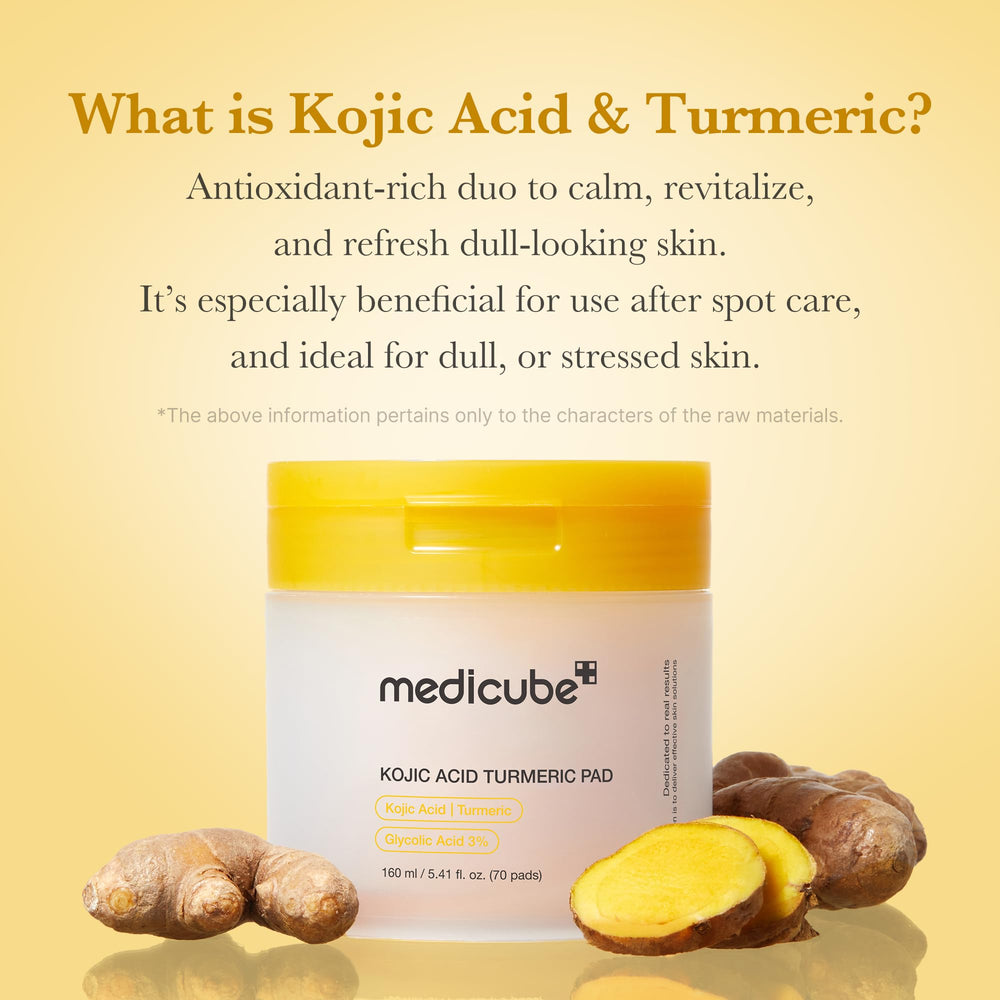 Medicube Toner Pads with glycolic acid smoothing texture on shoulders or back.