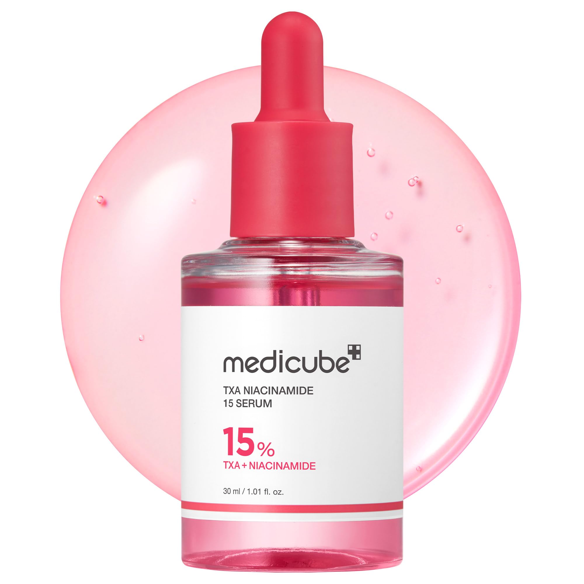 Medicube TXA+Niacinamide Glow Serum bottle showcases premium formula for radiant skin