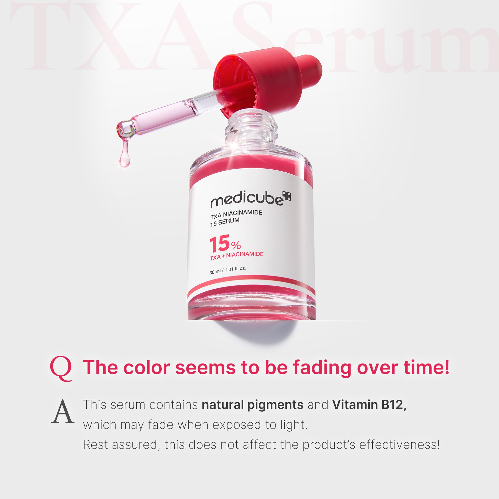 Medicube TXA+Niacinamide Glow Serum packaging box for shelf-ready display