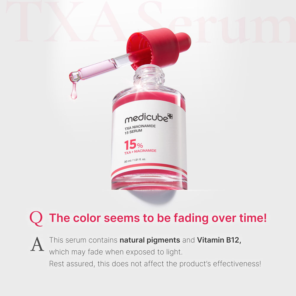Medicube TXA+Niacinamide Glow Serum packaging box for shelf-ready display
