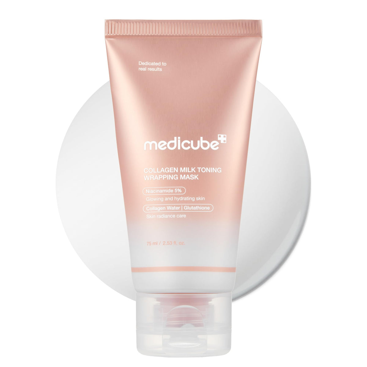 Medicube Wrapping Mask bottle with glazed milky glow for hydrated skin