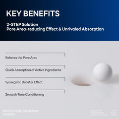 Mediheal 2-step pore care set layout with ampoule and mask.
