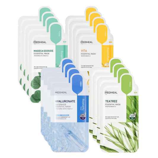 Mediheal New Essential HERO packaging set for gift-ready skincare collection.