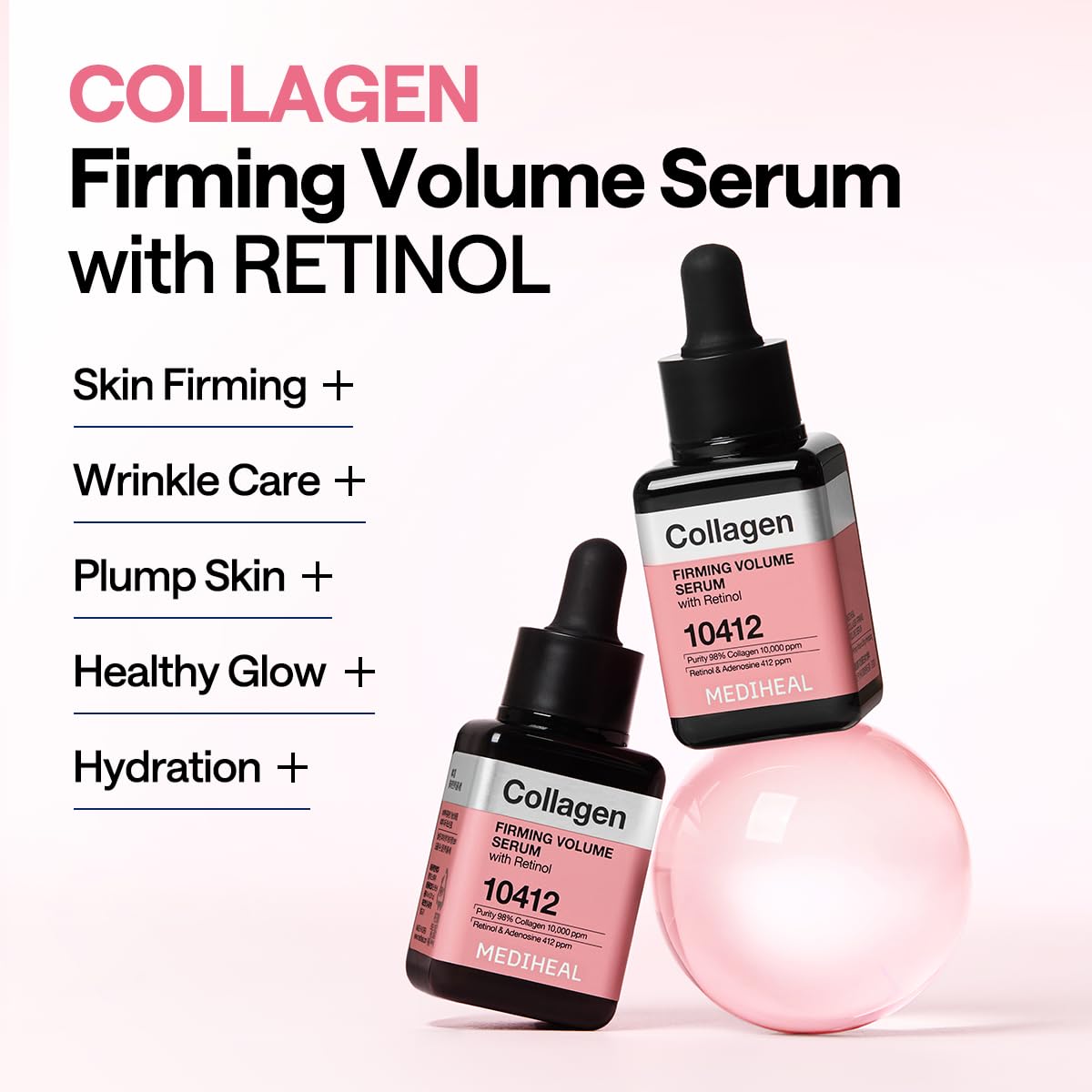 Mediheal serum application dots shows even distribution for smooth base.
