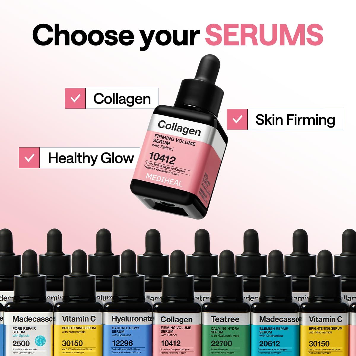 Mediheal serum texture close-up hints at lightweight absorption.