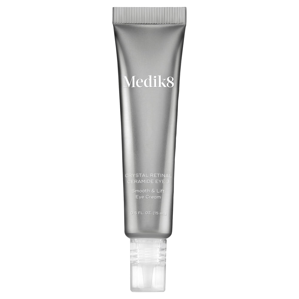 Medik8 Crystal Retinal Ceramide Eye 3 bottle, gentle eye care for delicate skin.