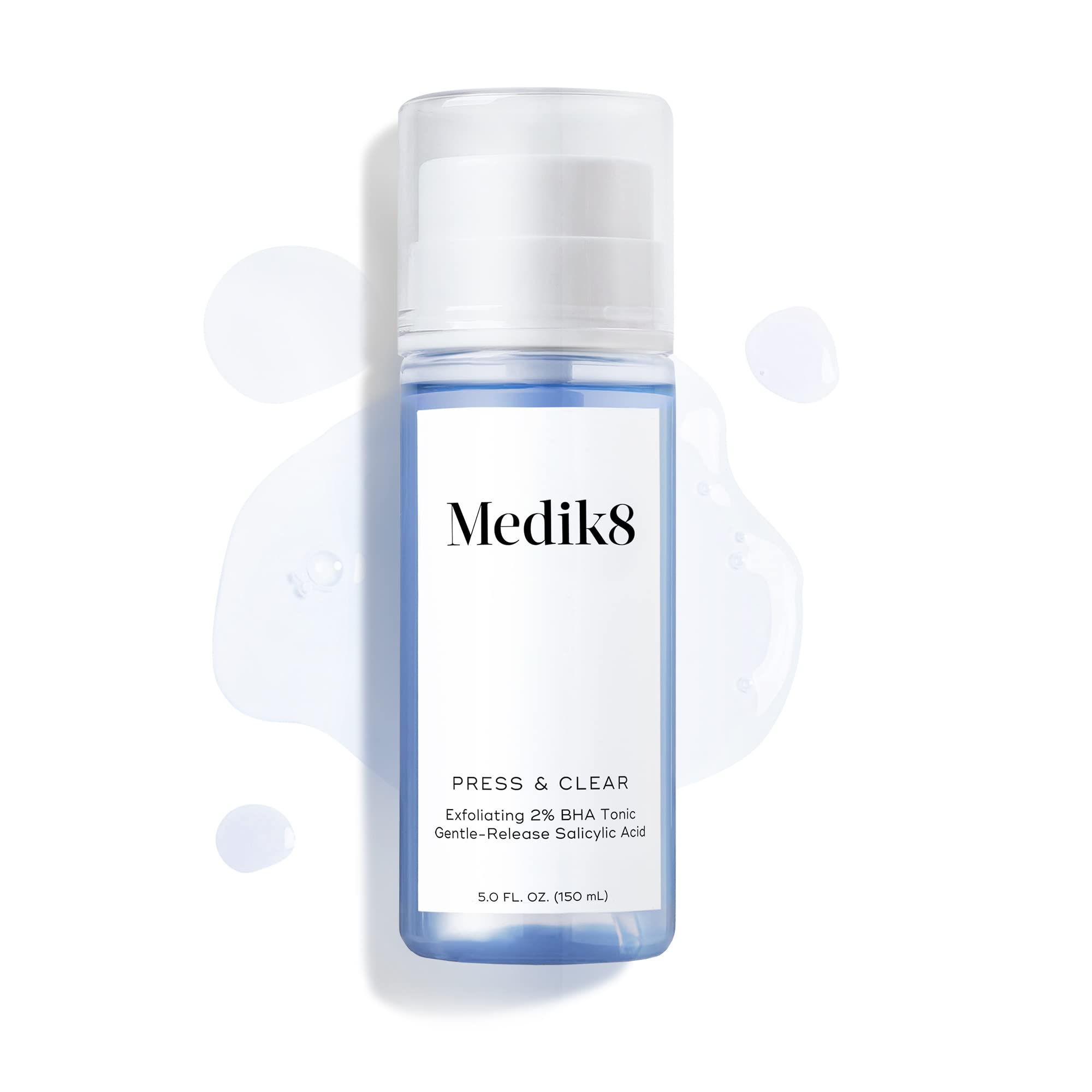 Medik8 Press and Clear toner label detail showing ingredients and pH balance