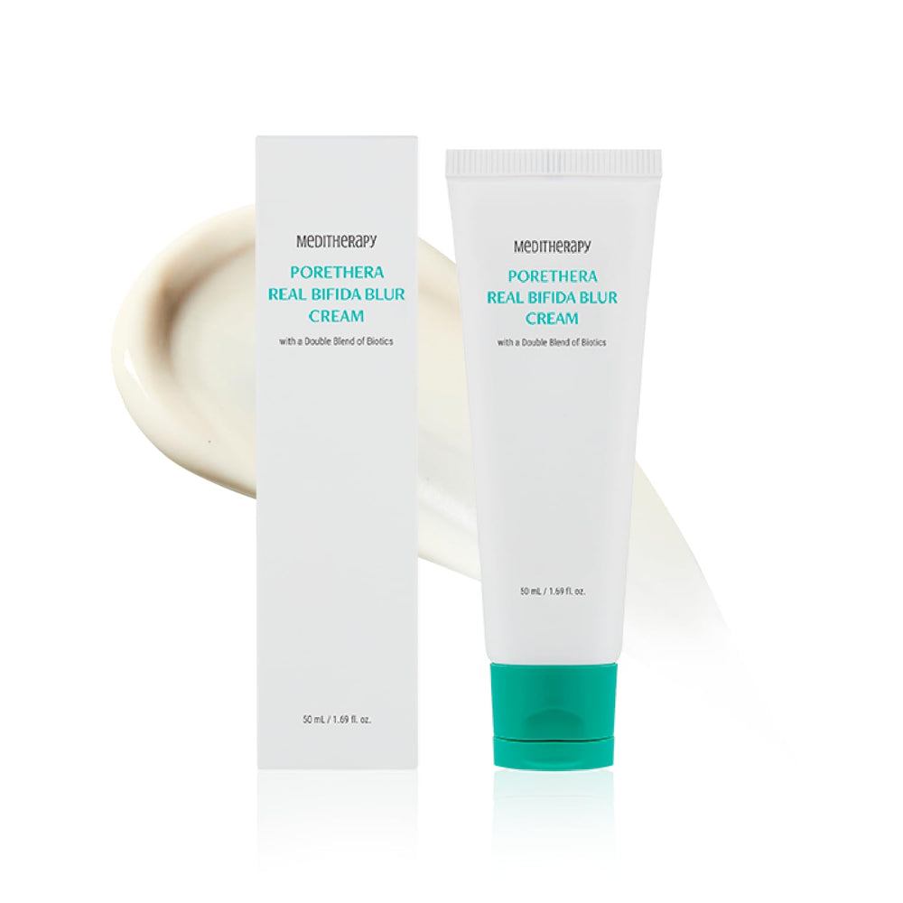 MEDITHERAPY Porethera bottle close-up for premium daily pore care.