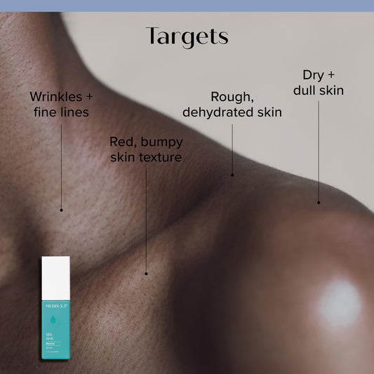 Medix 5.5 10% lactic acid serum dispense indicating balanced exfoliation for radiant skin