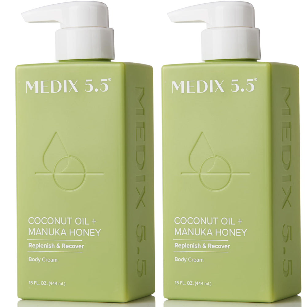 Medix 5.5 coconut oil honey body cream pack hydrates dry skin