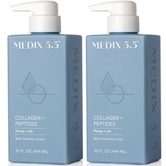 Medix 5.5 Collagen Cream bottle pump delivers deep hydration for smoother, firmer-looking skin