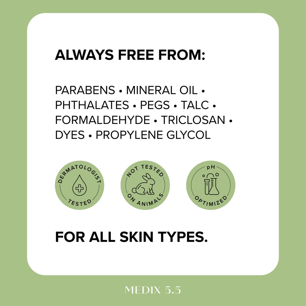 Medix 5.5 dermatologist-tested body cream suitable for all skin types