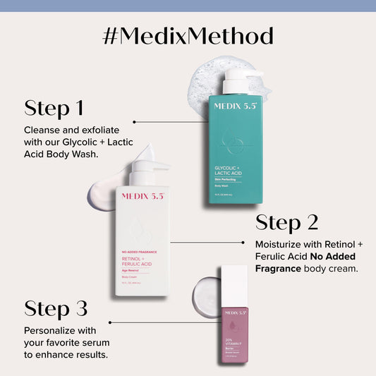 Medix 5.5 exfoliating wash foaming closeup for cleansing