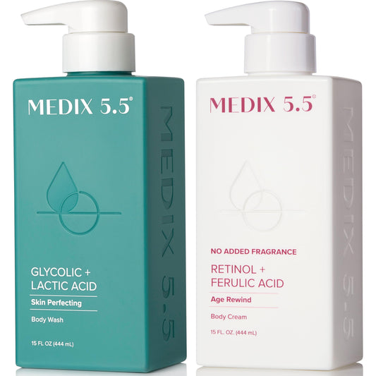 Medix 5.5 glycolic wash bottle for smoother skin and prep
