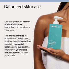Medix 5.5 exfoliating particles detail suggesting surface skin renewal.