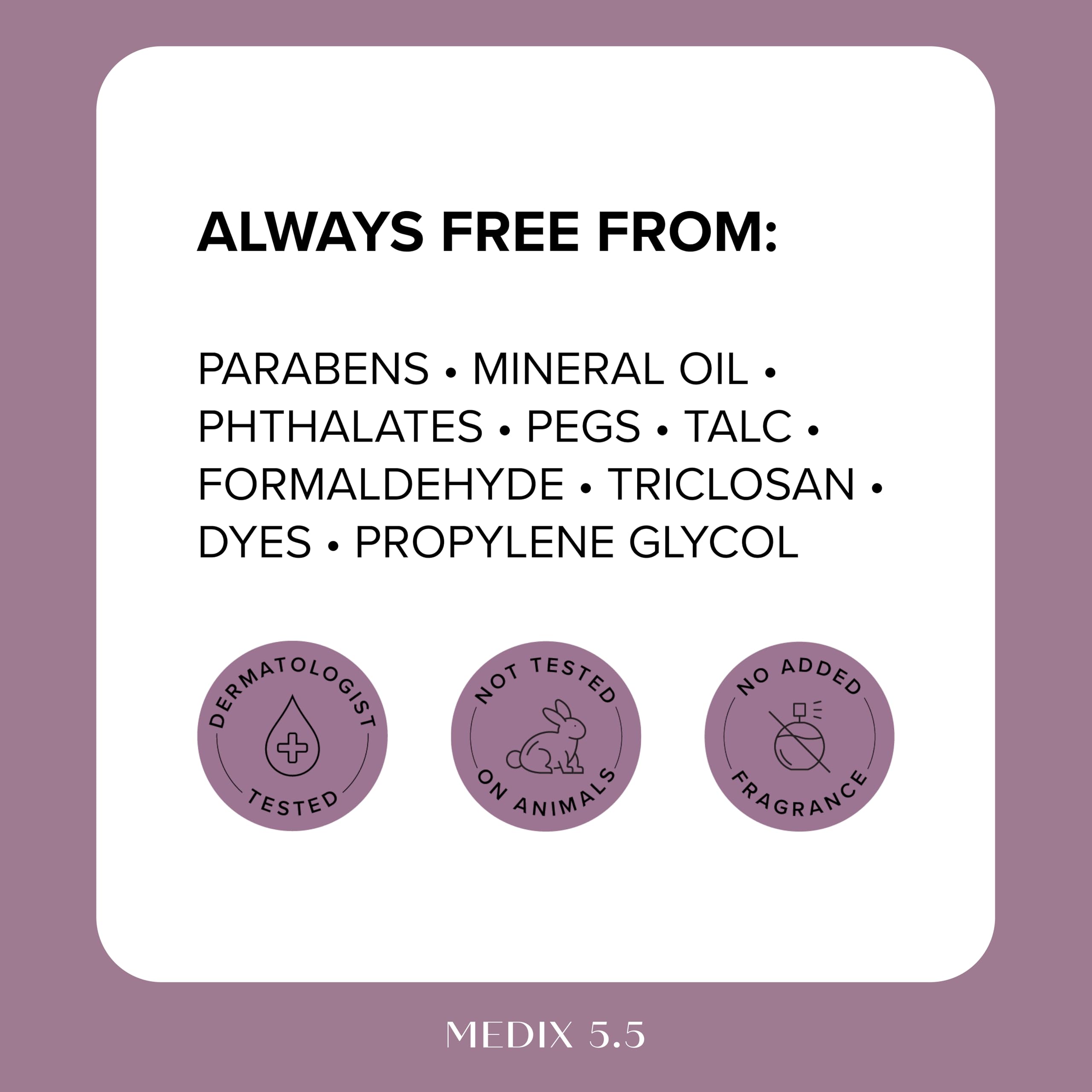 Medix 5.5 Vitamin F booster massage into skin for hydration.