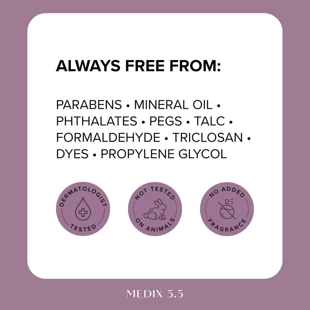 Medix 5.5 Vitamin F booster massage into skin for hydration.