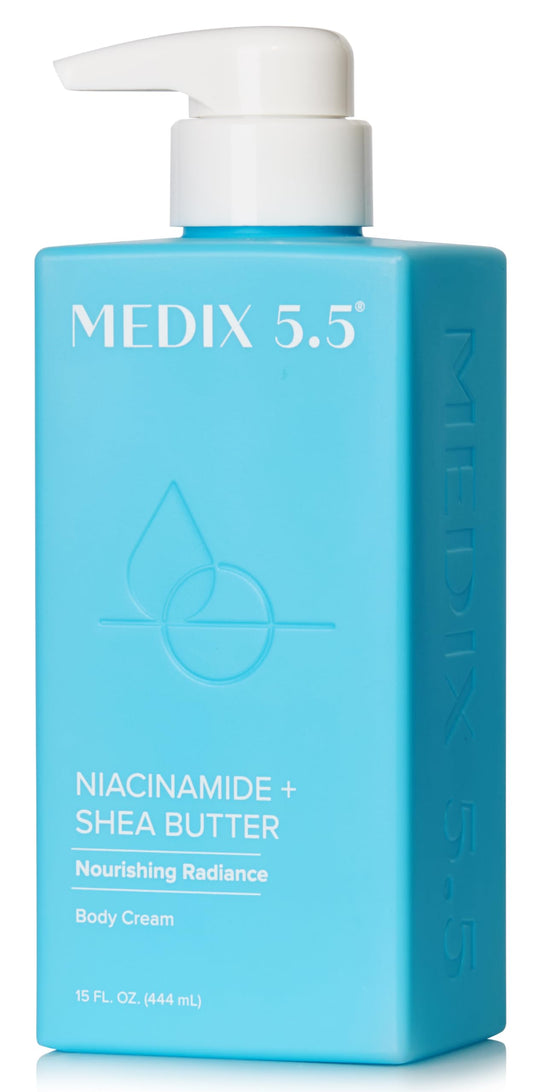 Medix 5.5 Niacinamide face moisturizer jar close-up for daily hydration and smoother skin