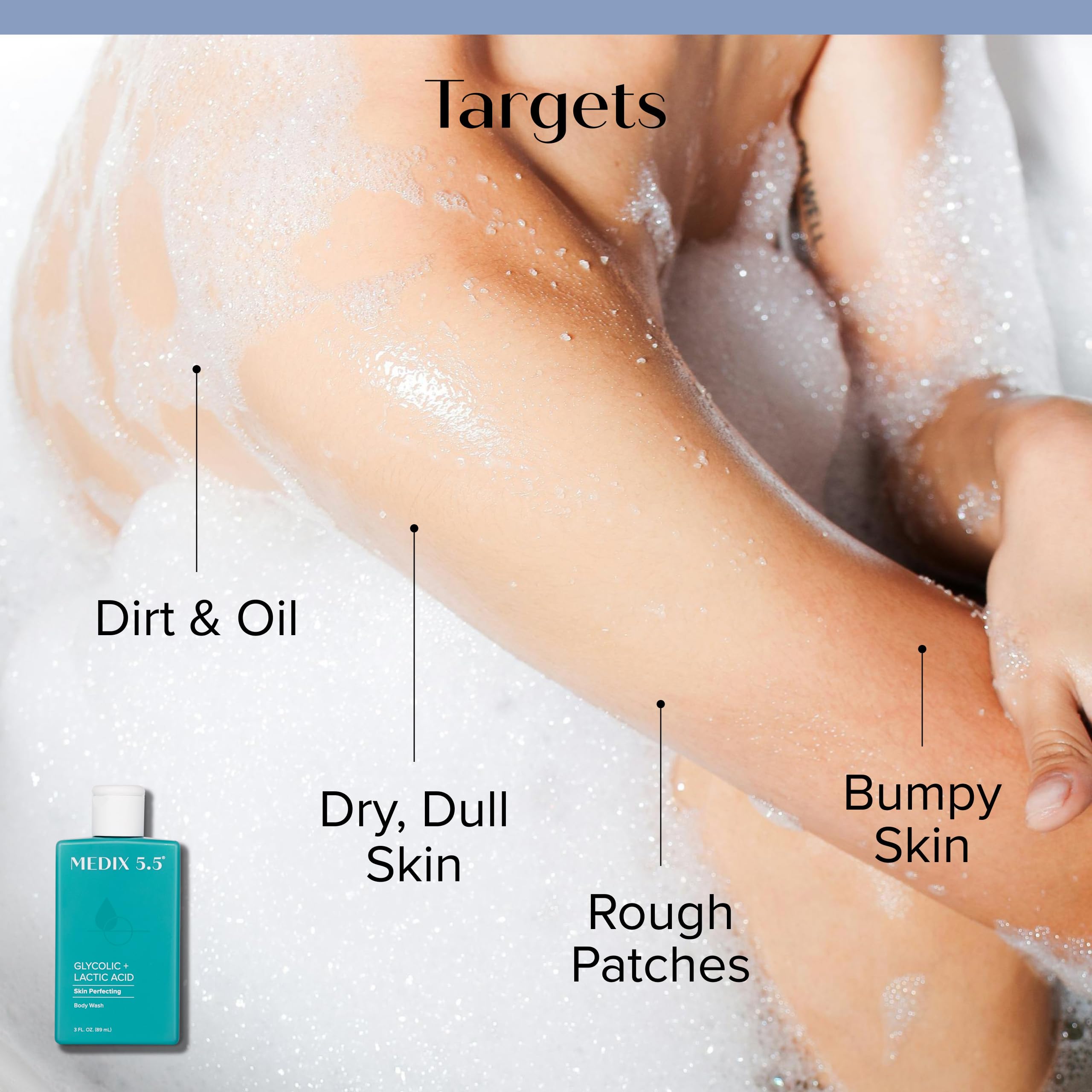 Medix 5.5 bottle with peppermint eucalyptus scent close-up.