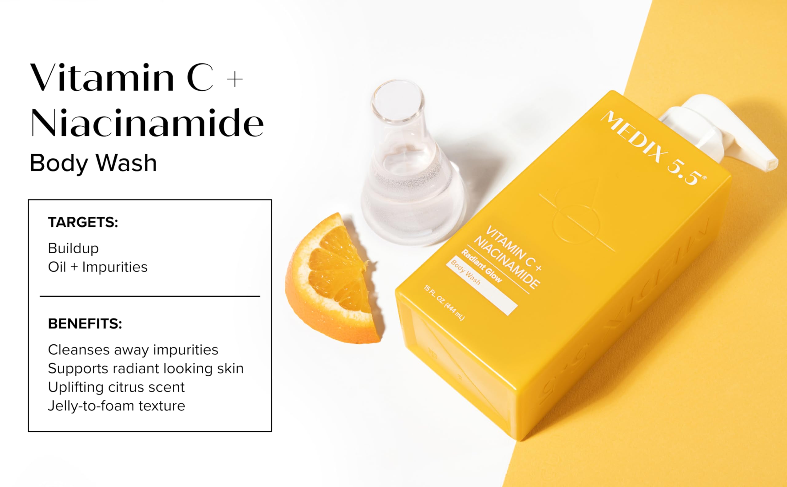 Medix 5.5 Radiant Glow pump-bottle showcases convenient dispensing