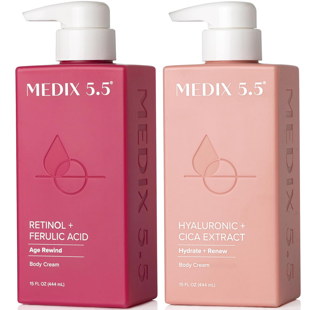 Medix 5.5 Retinol Body Lotion bottle for firming hydration