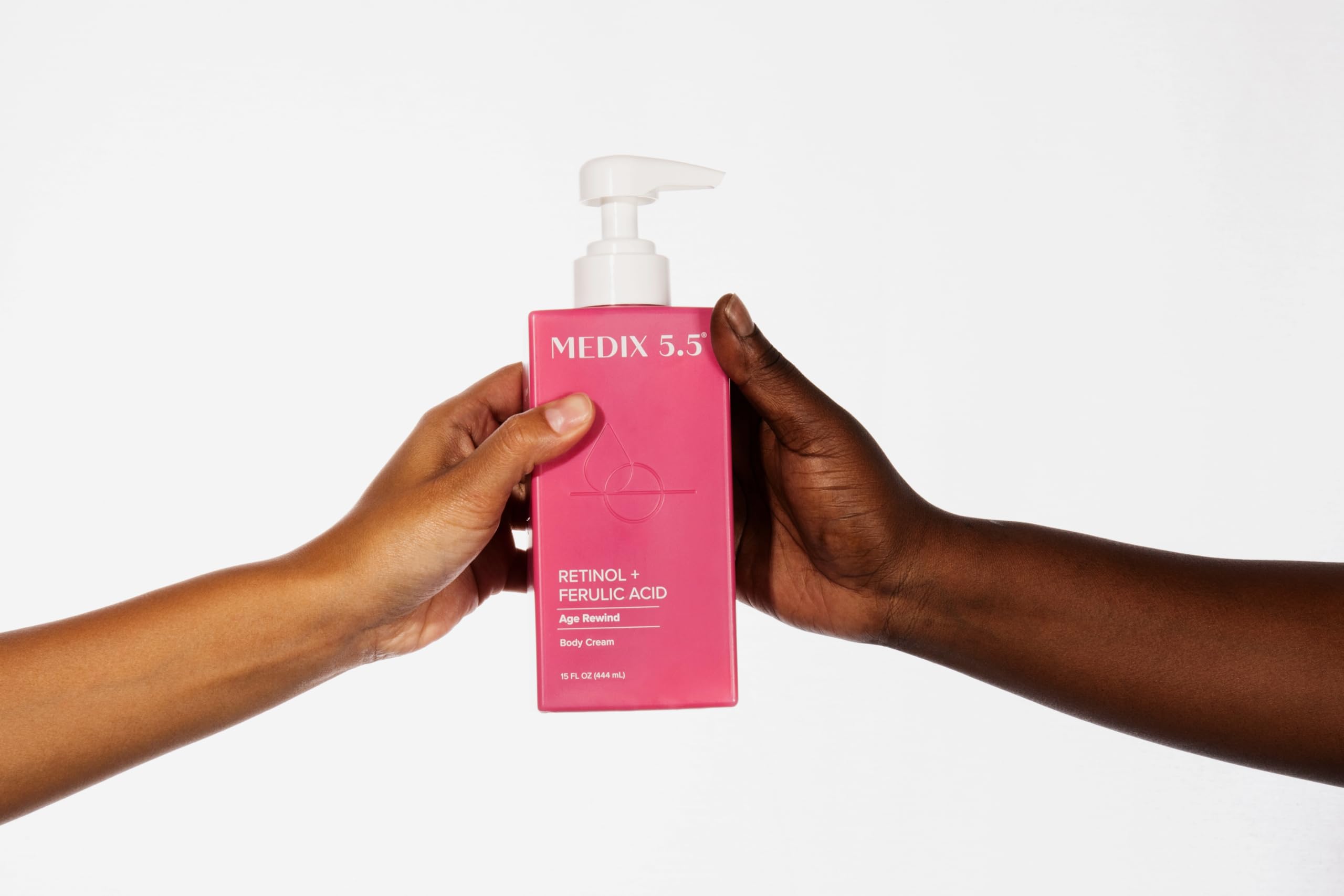 Medix 5.5 Retinol Body Lotion texture on skin demonstrates smooth, non-greasy finish.