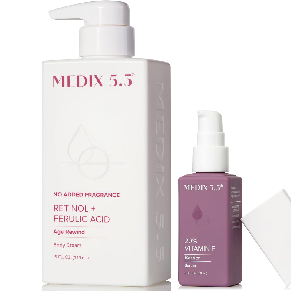 Medix 5.5 Retinol Body Lotion tube for smoother, well-hydrated skin