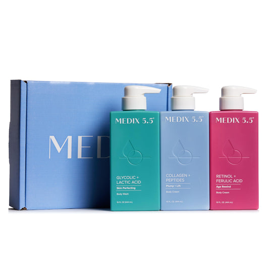 Medix 5.5 Smooth & Firm 3pc set shown for daily anti-aging routine