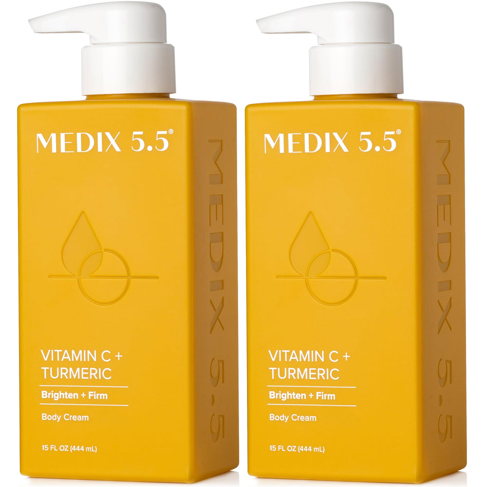 Medix 5.5 Vitamin C Cream bottle showing brightening and hydration.