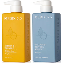 Medix 5.5 Vitamin C Lotion bottle promoting brightening and hydration daily.