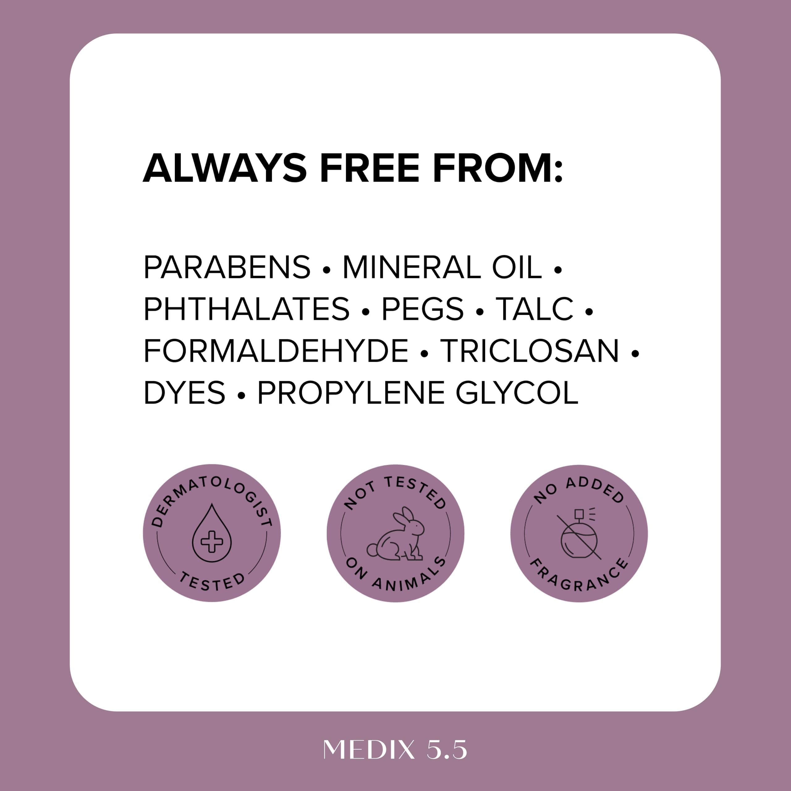 Medix 5.5 Vitamin F booster on hair strands suggesting conditioning benefits