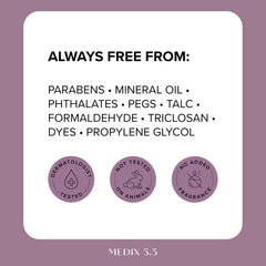 Medix 5.5 Vitamin F booster on hair strands suggesting conditioning benefits