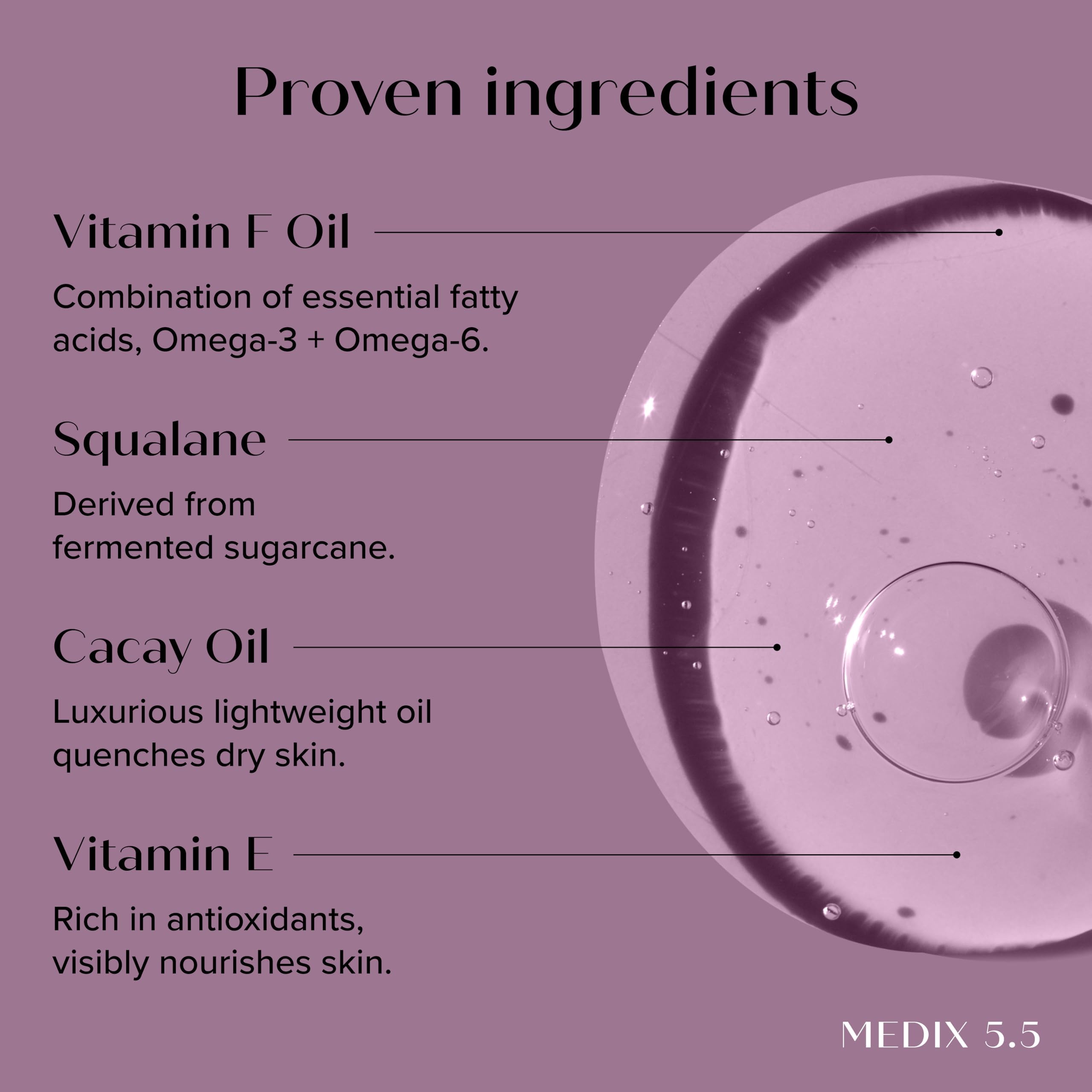 Medix 5.5 Vitamin F booster label closeup highlights ingredients