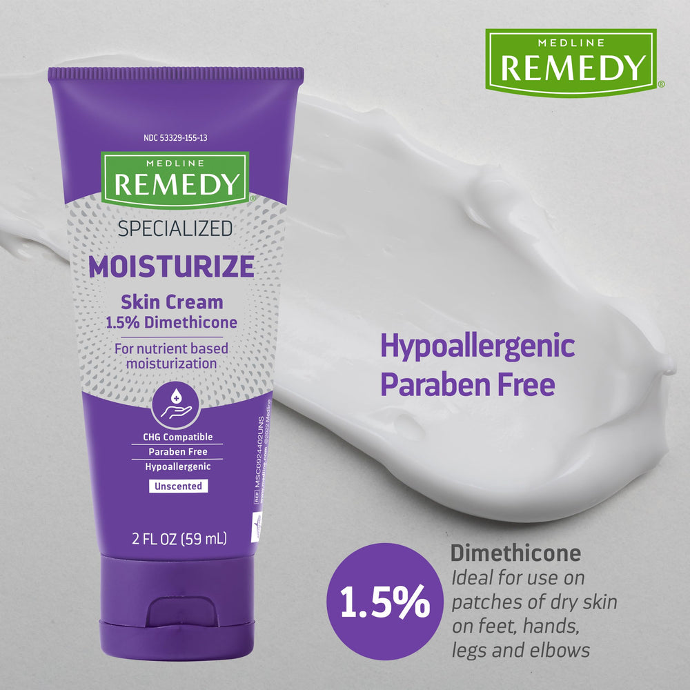 Medline Remedy fragrance-free label indicates fragrance-free formula for sensitive skin.