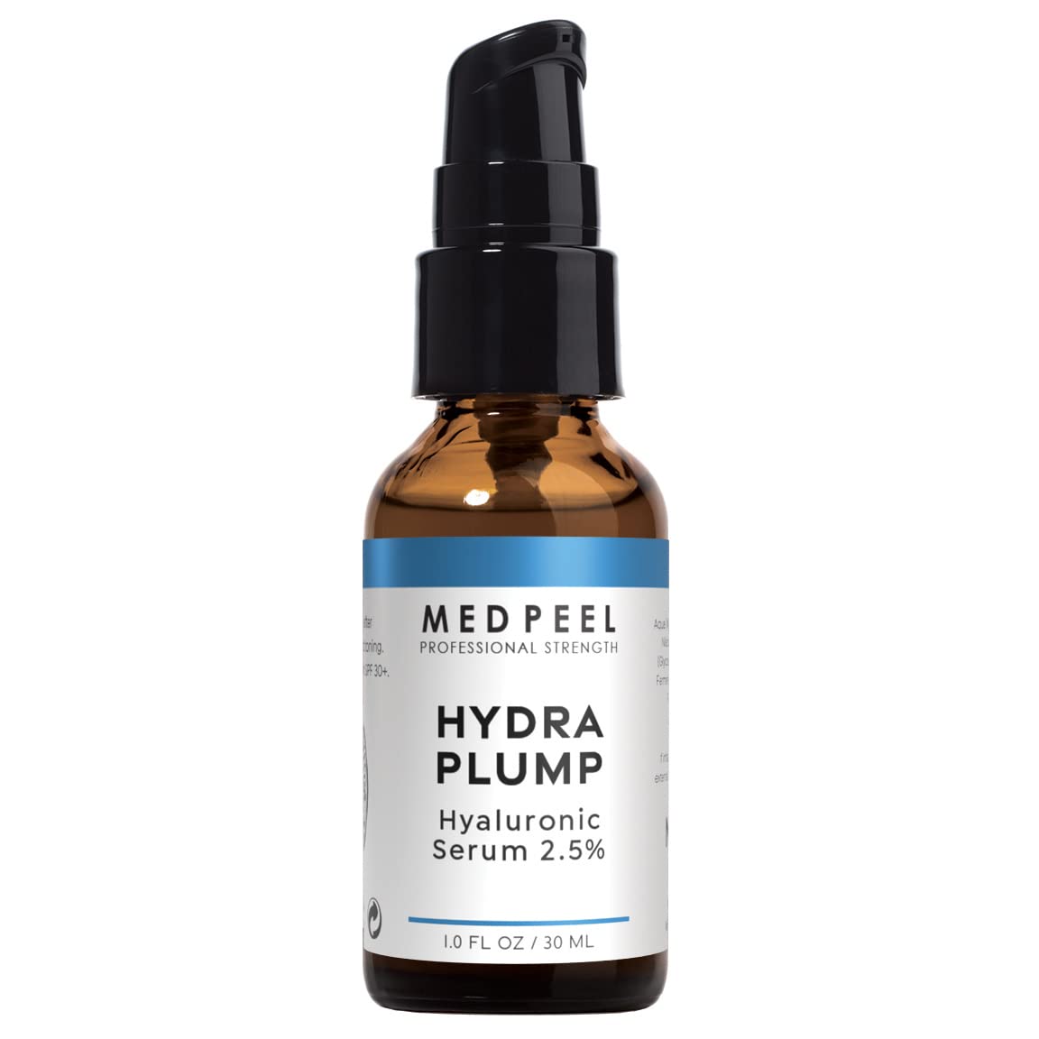 MedPeel Hydra-Plump serum highlighting hyaluronic blend for plump hydration