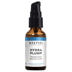 MedPeel Hydra-Plump serum highlighting hyaluronic blend for plump hydration