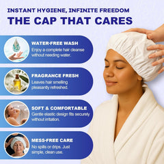 MedVance Gentle No-Rinse Cap in a travel bag for on-the-go care.
