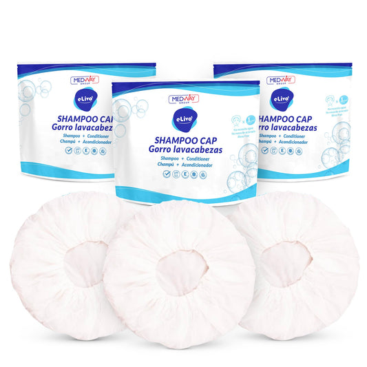 MedVance No Rinse Shampoo Cap pack-3 offers convenient waterless cleansing for on-the-go refresh.
