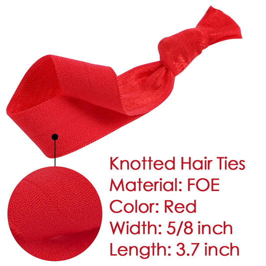 MEEDEE red hair ties with satin finish offer creaseless, comfortable hold.