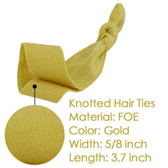 Close-up of satin finish fold-over elastics for smooth hold
