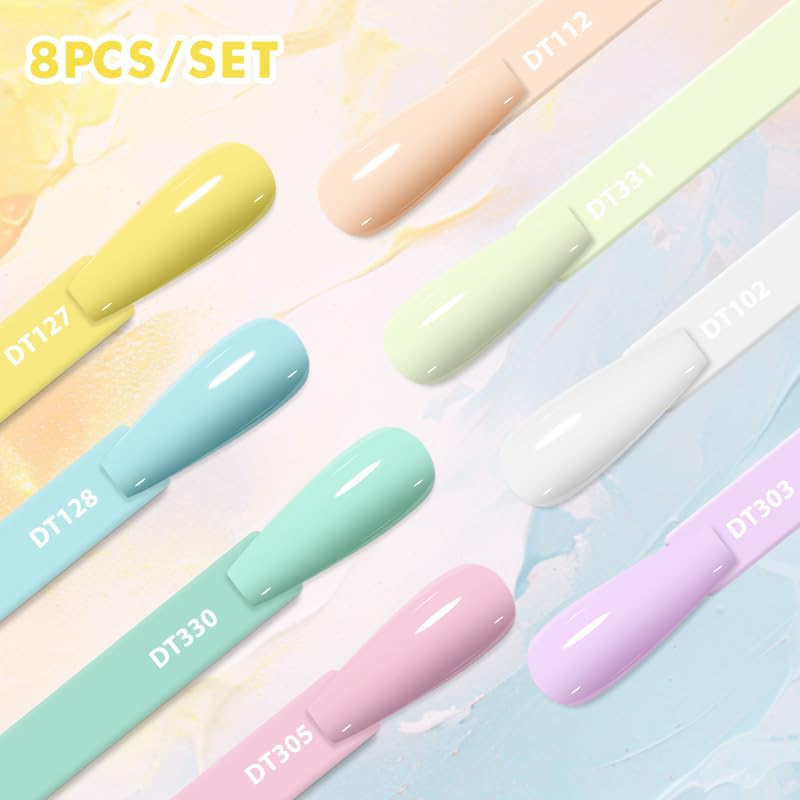 Meet Across gel polish colors swatches for quick color selection