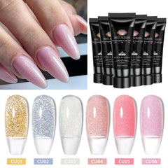 MEET ACROSS cured nail sample glossy finish illustrating durable shine and long-wear protection
