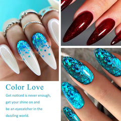 MEET ACROSS pink glitter gel nail polish adds playful shimmer to daily nails