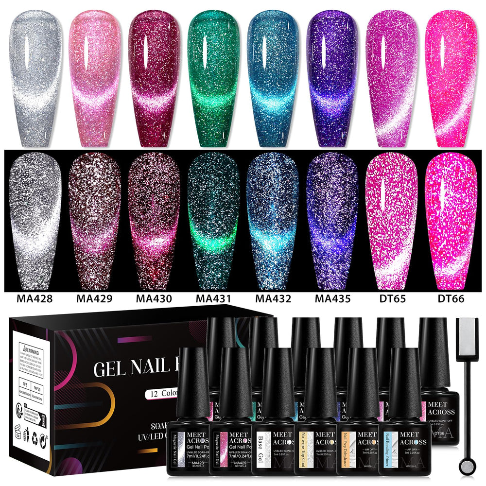 MEET ACROSS silver glitter highlight adds extra sparkle.